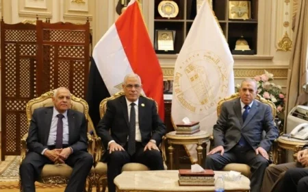 النائب العام يقدم التهاني لرئيس محكمة النقض بمناسبة تسلمه منصبه الجديد