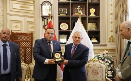 رئيس الوطنية للانتخابات يقدم التهاني لرئيس محكمة النقض بمناسبة بداية مهامه الجديدة