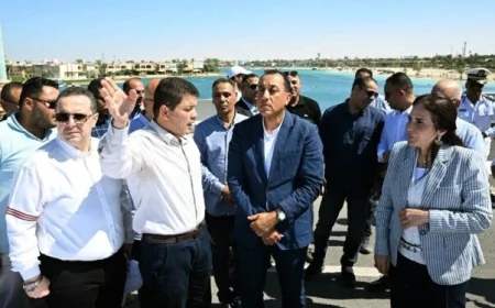 رئيس الوزراء في مارينا يؤكد أن بوغاز 24 يعزز السياحة ويحمي الساحل من التآكل