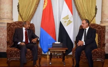 مصر وإريتريا تؤكدان أهمية سيادة دول البحر الأحمر وترفضان أي ترتيبات خارجية