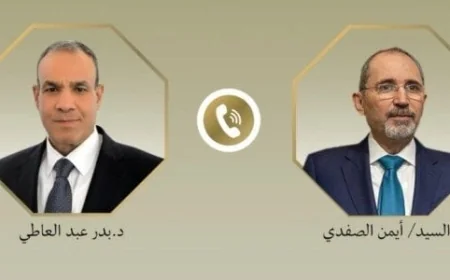 وزير الخارجية يناقش مع نظيره الأردني سبل خفض التوترات في المنطقة