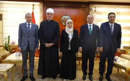 مفتي الجمهورية يقدم التهاني لرئيس النيابة الإدارية الجديدة ويشدد على أهميتها في حماية المال العام