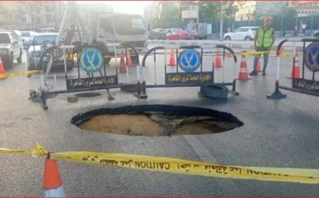 غلق كلي لمدة 10 أيام على محور التسعين الشمالي باتجاه طريق السويس لتعزيز الأعمال الإنشائية