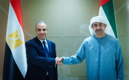 مصر والإمارات تتفقان على تعزيز التعاون الثنائي ومتابعة الأوضاع الإقليمية الجديدة