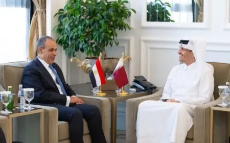 وزير الخارجية المصري ونظيره القطري يدعوان لخفض التصعيد في المنطقة لتعزيز الاستقرار والأمن