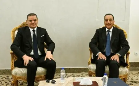 مدبولي يلتقي رئيس حكومة الوحدة الوطنية الليبية لتعزيز التعاون الثنائي
