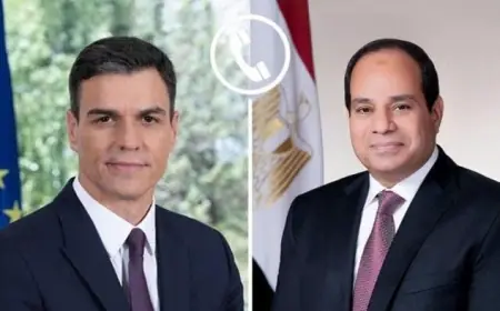 الرئيس السيسي ورئيس وزراء إسبانيا يبحثان تداعيات حادث دمياط وتعزيز استقرار المنطقة