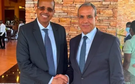 وزير الخارجية يناقش تعزيز التعاون مع رئيس مفوضية الاتحاد الأفريقي