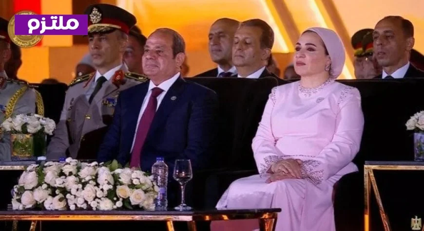 الرئيس السيسي يشارك في عرض الطائرات المسيرة خلال حفل افتتاح مقر القيادة الاستراتيجية