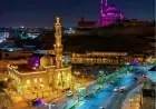 صورة رائعة لملكة الجمال السيدة عائشة وسور مجرى العيون بعد انتهاء مراحل التطوير الأولى