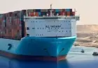 سفينة الحاويات BANGKOKMAERSK تعبر قناة السويس لأول مرة بحمولة 190 ألف طن في قافلة الشمال