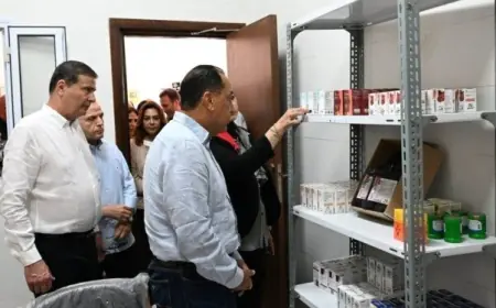 تفاصيل زيارة رئيس الوزراء للمجمع الزراعي البيطري بسندبسط الذي يخدم 1528 فدانا