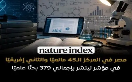 مصر تحلق إلى المركز 45 عالميًا والثاني إفريقيًا في Nature Index 2026 بـ379 بحثًا علميًا