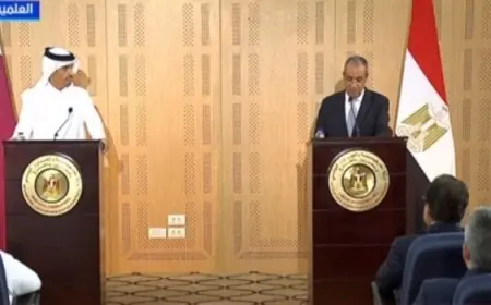 وزير الخارجية يشارك في مؤتمر صحفي مع نظيره القطري بالعلمين مع بث مباشر للأحداث