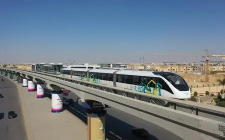 اكتشف خريطة مونوريل غرب النيل ومواعيد التشغيل التجريبي للمحطات الجديدة