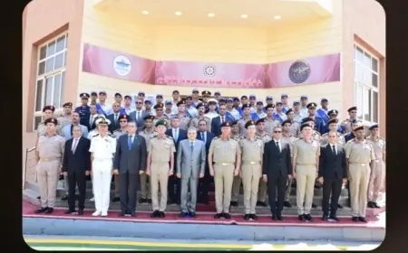احتفال الأكاديمية العسكرية بتخريج الدفعة الثانية من طلبة مركز التدريب المهني لهيئة قناة السويس