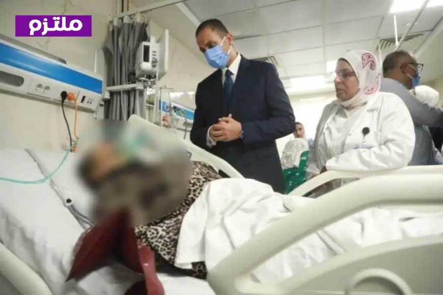 نائب وزير الصحة يقوم بزيارة تفقدية لموقع حريق عيادة مدينة نصر ومركز الأورام