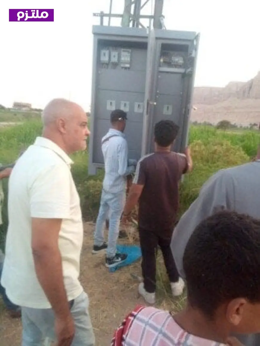 تحقيق مطلب النائب مصطفى بكري استبدال كابينة محول كهرباء حمرة دوم في قنا