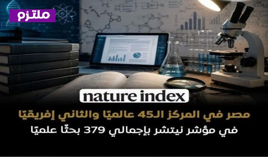 مصر تحلق إلى المركز 45 عالميًا والثاني إفريقيًا في Nature Index 2026 بـ379 بحثًا علميًا