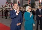 السيدة انتصار السيسي ترحب بحرارة بالرئيس الصيني وزوجته من قلب أرض النيل