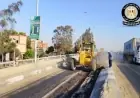 الانتهاء من إزالة الأسفلت المتضرر وبدء رصف طريق الخدمة في إيتاي البارود