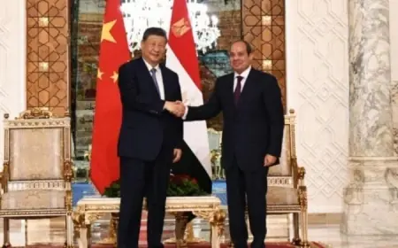 الرئيس السيسي والرئيس الصيني يتوجهان إلى بانوراما الأهرامات لتوثيق زيارة تاريخية في المتحف الكبير