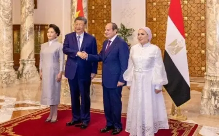 جولة الرئيس الصيني في قاعة كنوز توت عنخ آمون من القناع الذهبي إلى كرسي العرش تفاصيل مثيرة