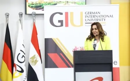 وزيرة التنمية المحلية تحتفل بتكريم أوائل الثانوية في الجامعة الألمانية