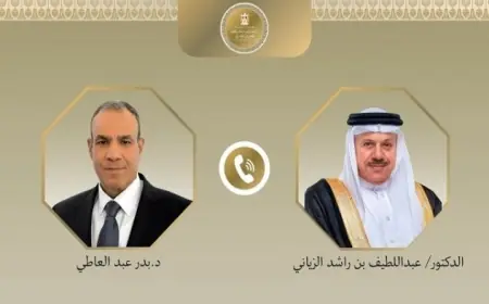 وزير الخارجية يناقش مع نظيره البحريني تعزيز العلاقات الثنائية والأوضاع الإقليمية الحالية