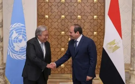 جوتيريش يثني على مساهمات مصر تحت قيادة السيسي في تعزيز استقرار الشرق الأوسط وأفريقيا