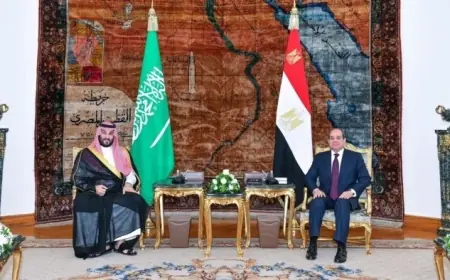 الرئيس السيسي وولي العهد السعودي يجتمعان غدا في لقاء ثنائي وجلسة موسعة لتعزيز العلاقات الثنائية