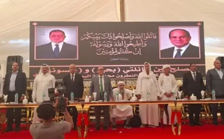 صلح تاريخي بين عائلتي بحير وحسونة في وادي النطرون ورسالة دعم للرئيس السيسي في مواجهة التحديات