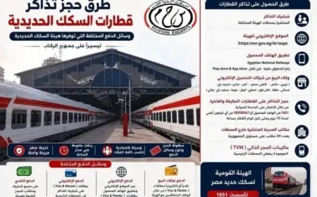 احجز تذاكر القطارات بسهولة مع هذه الطرق السبع ووسائل الدفع بدون زحام أمام الشبابيك