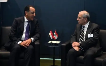 مدبولي يلتقي رئيس وزراء لبنان في نيويورك ويعزز دعم مصر لاستقرار لبنان