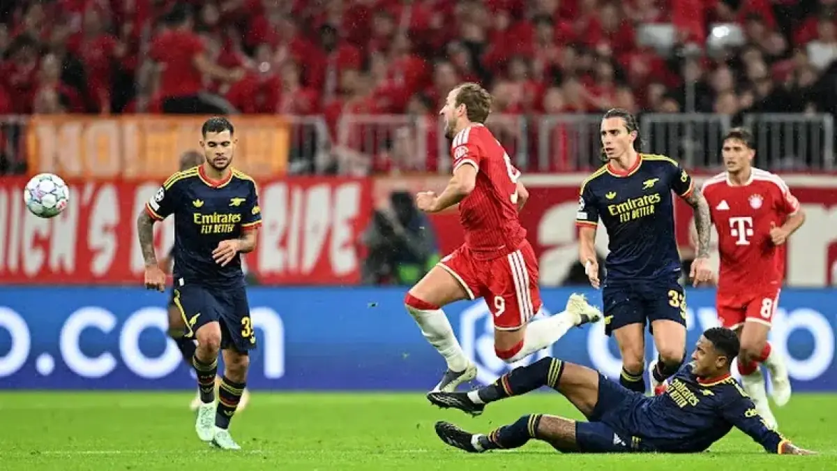 تعادل مثير يشعل الشوط الأول بين بايرن ميونخ وأرسنال في دوري أبطال أوروبا
