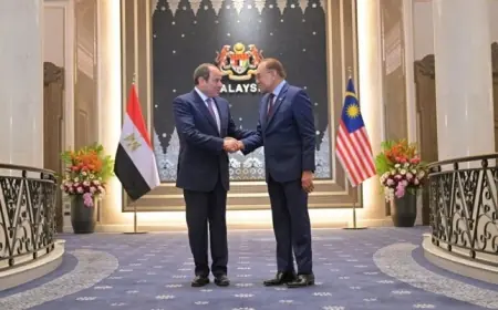 الرئيس السيسي يتحدث عن فلسطين والأزهر وعلاقات مصر وماليزيا في مؤتمر صحفي مع رئيس الوزراء الماليزي