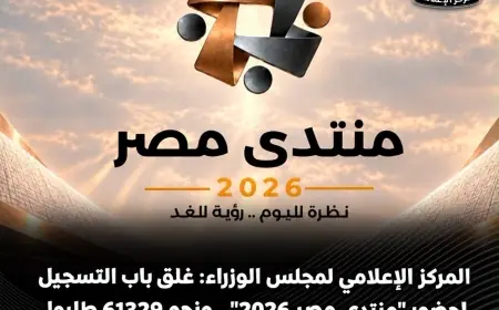 إغلاق باب التسجيل لحضور منتدى مصر 2026 مع استقبال نحو 61329 طلب لحضور الجلسات
