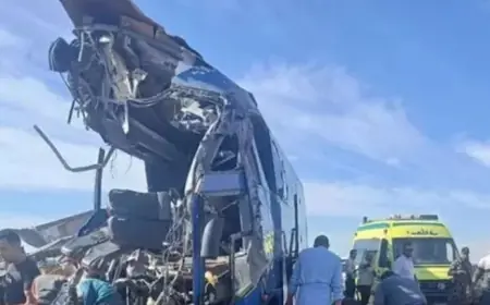ارتفاع عدد ضحايا حادث طريق أسيوط الغربي إلى 12 وفاة و30 إصابة والصحة تُرسل 28 سيارة إسعاف