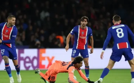 تقدم باريس سان جيرمان على برشلونة بهدف في الشوط الأول من دوري أبطال أوروبا
