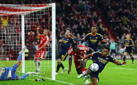 التعادل المثير بين بايرن ميونخ وأرسنال يشعل دوري أبطال أوروبا