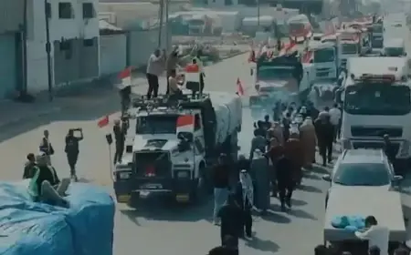 الهلال الأحمر المصري يرسل 280 شاحنة دقيق وسلال غذائية لتعزيز مخابز غزة