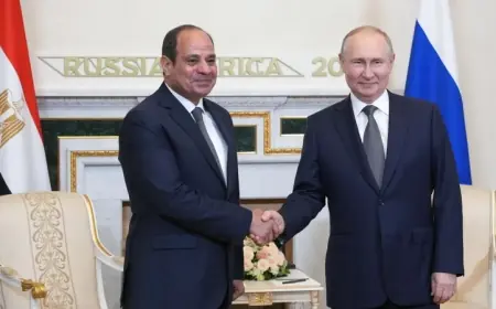 الرئيس السيسي وبوتين يجتمعان لمناقشة القضايا الهامة في الكرملين اليوم بموسكو
