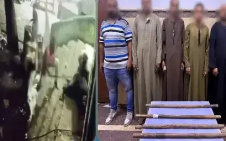 اعتقال 5 متهمين بالاعتداء بالعصي الخشبية على صاحب محل زيوت ووالده في سوهاج