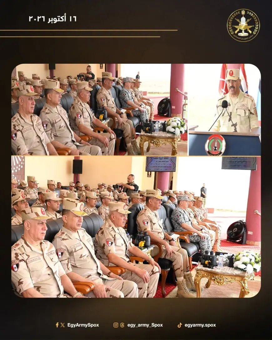 وزير الدفاع يتابع عن كثب تنفيذ المشروع التكتيكي الميداني بالذخيرة الحية لوحدات الجيش الثاني