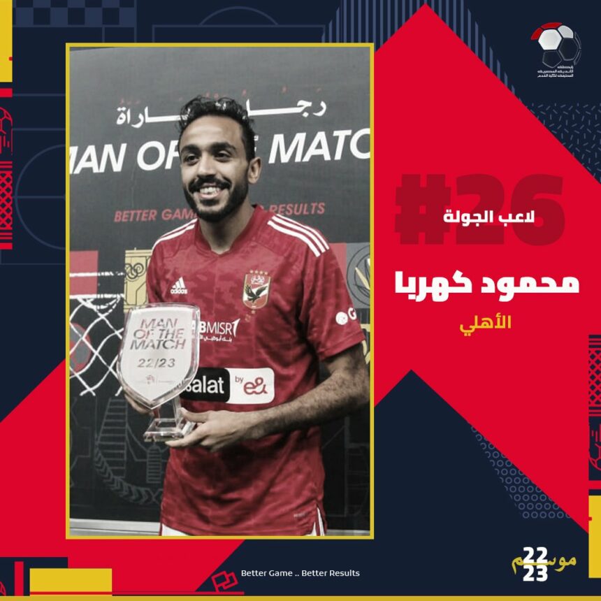 كهربا يتوج بجائزة أفضل لاعب في الجولة الـ 26 بـ الدوري المصري